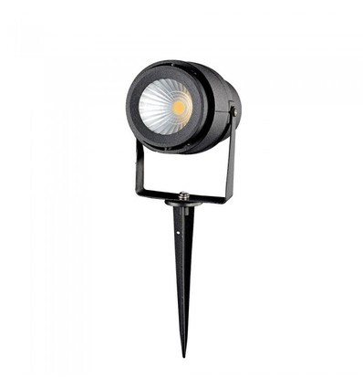 V-Tac 12W LED Gartenlampe - Schwarz, mit Erdspieß, IP65, 230V