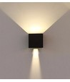 5W LED Wandleuchte - IP65 Außenbereich, quadratisch, verstellbarer Abstrahlwinkel, schwarz, inkl. Leuchtmittel