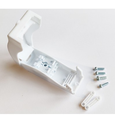 Weiße Anschlussdose mit Quick-Connector - IP20 Innenbereich, 2-polig, Zugentlastung