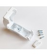 Weiße Anschlussdose mit Quick-Connector - IP20 Innenbereich, 2-polig, Zugentlastung