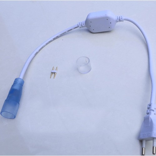 Stecker für D16 Neon Flex LED - Inkl. Endkappe, IP67, 230V