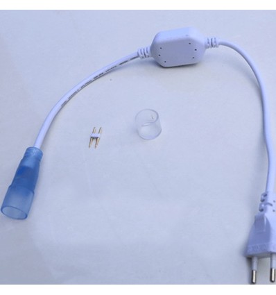 Stecker für D16 Neon Flex LED - Inkl. Endkappe, IP67, 230V