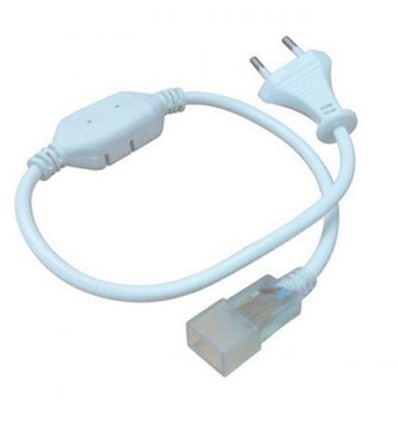 Stecker für 8x16 Neon Flex LED - Inkl. Endkappe, IP67, 230V