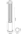 V-Tac 10W LED Gartenlampe - Weiß, 80 cm, IP65, 230V