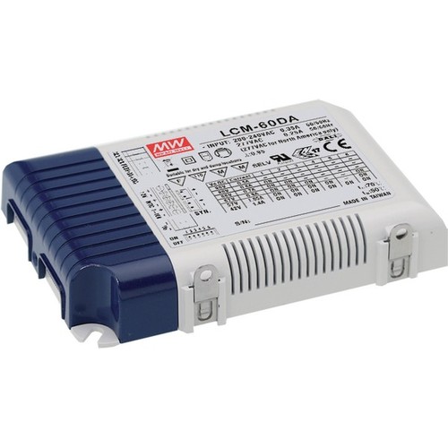 Meanwell 60W / 350-1400mA dimmbarer LCM-60DA Driver für LED-Panel - Dali + Push-Dim