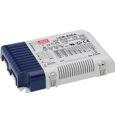 Meanwell 60W / 350-1400mA dimmbarer LCM-60DA Driver für LED-Panel - Dali + Push-Dim