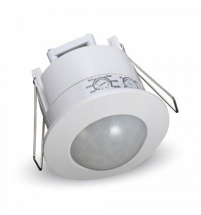 V-Tac Einbau-Bewegungsmelder - LED-kompatibel, weiß, PIR-Infrarot, IP20 für Innenbereiche