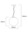 V-Tac Glas Pendelleuchte - Ø25 cm, E27