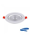 30W Ø22,5cm LED Spotlight - Ausschnitt: Ø19,5 cm, Maße: Ø22,5 cm, 3 cm hoch, Samsung LED Chip