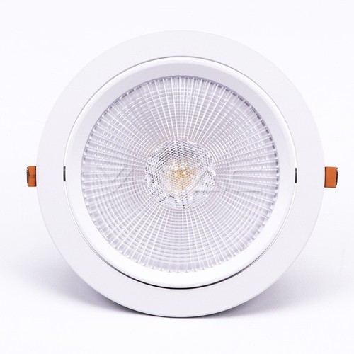 30W Ø22,5cm LED Spotlight - Ausschnitt: Ø19,5 cm, Maße: Ø22,5 cm, 3 cm hoch, Samsung LED Chip