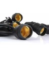 V-Tac Lichterkette für 15 Stück E27 Lampen - 15 Meter, IP54, 230V, ohne Leuchtmittel