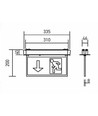 V-Tac Deckenmontiertes/Eingebautes LED-Exit-Schild - 2W, Samsung LED-Chip