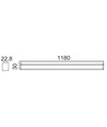 V-Tac 16W Kompaktleuchte - Samsung LED-Chips, 120 cm