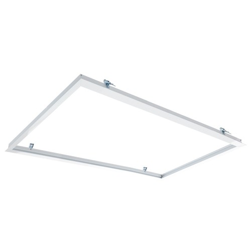 Einbaurahmen für 120x60 LED-Panel – Geeignet für Troldtekt und Gips, weißer Rand