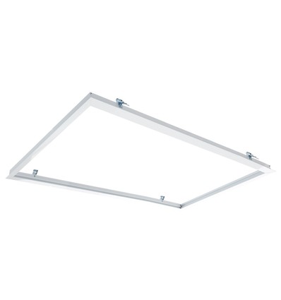 Einbaurahmen für 120x60 LED-Panel – Geeignet für Troldtekt und Gips, weißer Rand