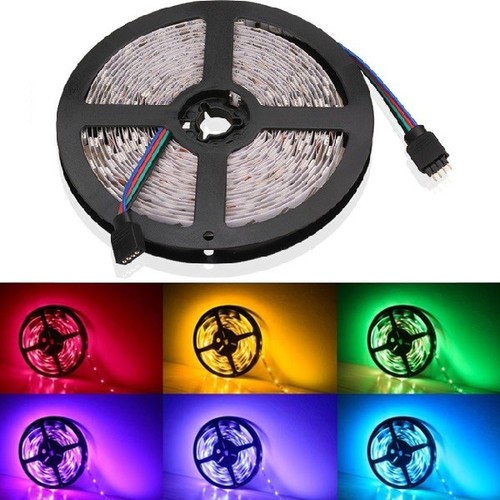 5m 4,8W/m RGB LED-Streifen - 12V DC, IP20, 30 LEDs pro Meter