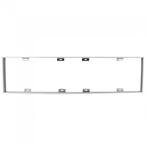 Rahmen für 120x30 LED-Panel - Schnelle Montage, ohne sichtbare Schrauben, weißer Rand