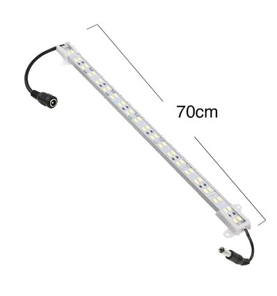 70 cm 4W Treppen-Aluprofil mit LED-Streifen - 24V DC, IP65, mit Stecker