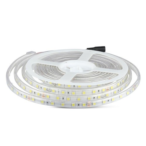 5m 9W/m spritzwassergeschützter LED-Streifen - 24V DC, IP65, 60 LEDs pro Meter