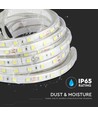 5m 9W/m spritzwassergeschützter LED-Streifen - 24V DC, IP65, 60 LEDs pro Meter
