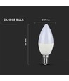 E14 4W LED-Lampe - 200° Abstrahlwinkel