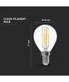 E14 4W LED Tropfenlampe - Filament, P45