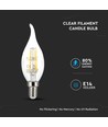 E14 4W LED Flammenbirne - Kohlefaden, warmweiß