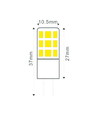 G4 2W LED-Lampe - 12V AC/DC, G4