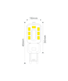 2W G9 LED-Leuchtmittel - 3000K (warmweiß)