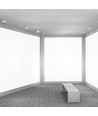 12W LED Deckenleuchte - 14 x 14cm, Höhe: 2,4cm, weißer Rand