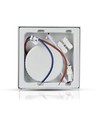 12W LED Deckenleuchte - 14 x 14cm, Höhe: 2,4cm, weißer Rand