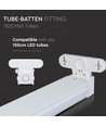 150cm T8 LED-Lichtleiste - Für 2x 150cm LED-Röhren, IP20 Innenbereich