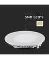 3W Ø8,4cm LED Einbaupanel - Ausschnitt: Ø7,3 cm, Maße: Ø8,4 cm