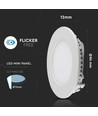 3W Ø8,4cm LED Einbaupanel - Ausschnitt: Ø7,3 cm, Maße: Ø8,4 cm