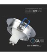 MR16 oder GU10 Downlight-Set - Ohne Leuchtmittel, gebürstetes Aluminium, Lochausschnitt: Ø7,5 cm, Maße: Ø9,1 cm