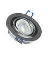 MR16 oder GU10 Downlight-Set - Ohne Leuchtmittel, gebürstetes Aluminium, Lochausschnitt: Ø7,5 cm, Maße: Ø9,1 cm