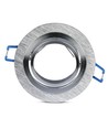 MR16 oder GU10 Downlight-Set - Ohne Leuchtmittel, gebürstetes Aluminium, Lochausschnitt: Ø7,5 cm, Maße: Ø9,1 cm