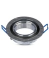 MR16 oder GU10 Downlight-Set - Ohne Leuchtmittel, gebürstetes Aluminium, Lochausschnitt: Ø7,5 cm, Maße: Ø9,1 cm