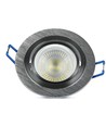 MR16 oder GU10 Downlight-Set - Ohne Leuchtmittel, gebürstetes Aluminium, Lochausschnitt: Ø7,5 cm, Maße: Ø9,1 cm