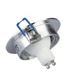 MR16 oder GU10 Downlight-Set - Ohne Leuchtmittel, gebürstetes Aluminium, Lochausschnitt: Ø7,5 cm, Maße: Ø9,1 cm
