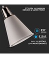 V-Tac moderne Pendelleuchte - Chrom + weiß sandgestrahlt, Ø22 cm, E27