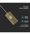 V-Tac Pendelleuchte - Gold, Metall, E27