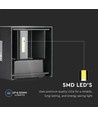 5W LED Wandleuchte - IP65 Außenbereich, quadratisch, verstellbarer Abstrahlwinkel, schwarz, inkl. Leuchtmittel