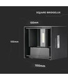5W LED Wandleuchte - IP65 Außenbereich, quadratisch, verstellbarer Abstrahlwinkel, schwarz, inkl. Leuchtmittel