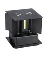 5W LED Wandleuchte - IP65 Außenbereich, quadratisch, verstellbarer Abstrahlwinkel, schwarz, inkl. Leuchtmittel