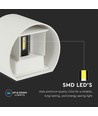 5W LED Wandleuchte - IP65 Außenbereich, Rund, Weiß, Verstellbarer Abstrahlwinkel, Inkl. Leuchtmittel