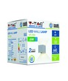 5W LED Wandleuchte - IP65 Außenbereich, quadratisch, grau, verstellbarer Abstrahlwinkel, inkl. Leuchtmittel