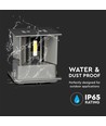 5W LED Wandleuchte - IP65 Außenbereich, quadratisch, grau, verstellbarer Abstrahlwinkel, inkl. Leuchtmittel