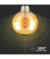 E27 5W LED Globe-Lampe - Ø12,5cm, Kohlefaden, extra warmweiß