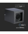 GU10 Deckenleuchte - IP20, quadratisch, schwarz, ohne Leuchtmittel